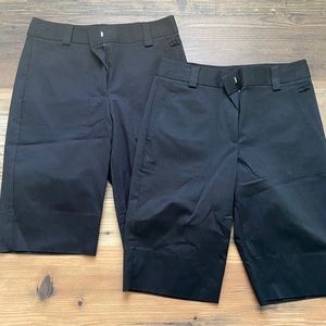 Lot black Bermuda trouser shorts